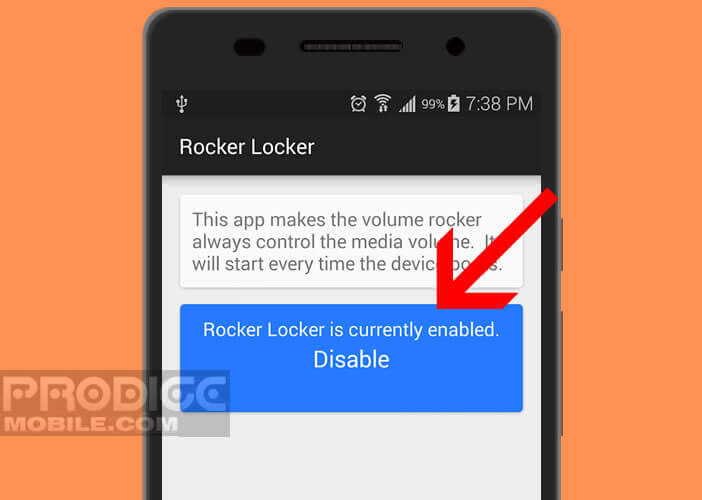 Activer l’application Rocker Locker
