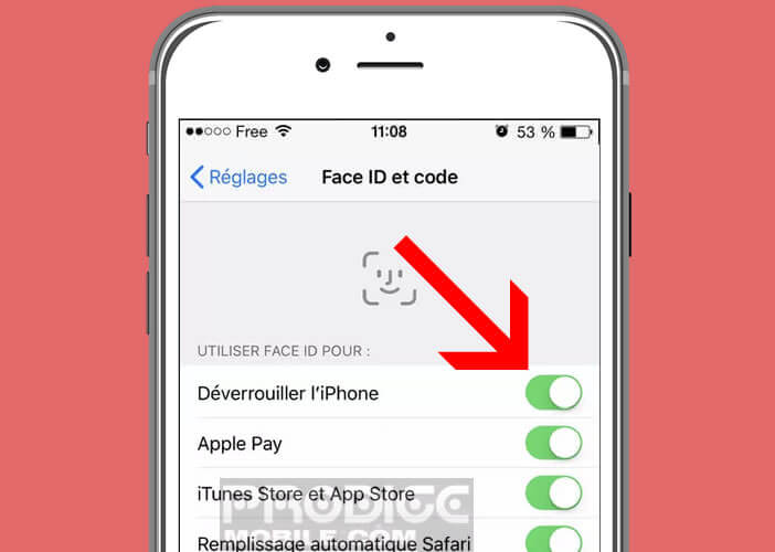 Désactiver temporairement le système de reconnaissance faciale de l’iPhone