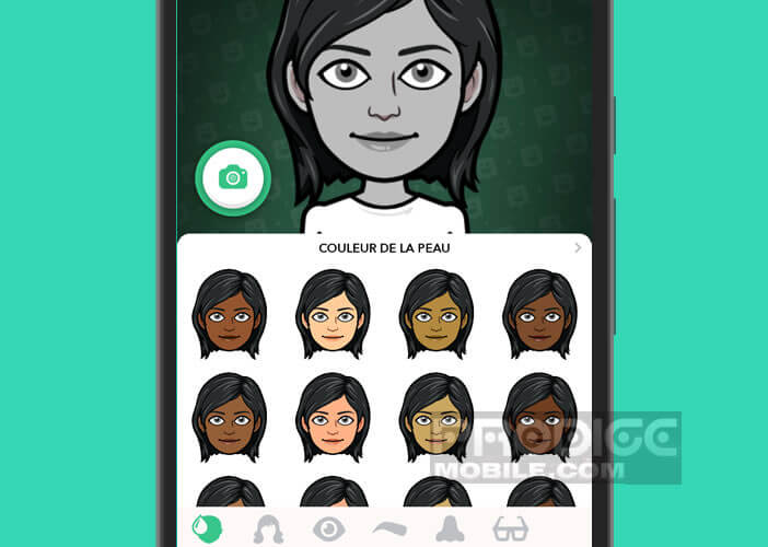 Sélectionner la couleur de peau de votre avatar
