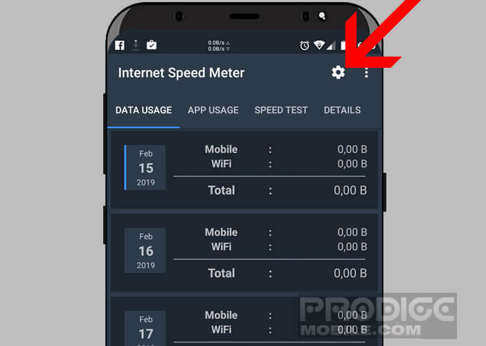 L’application Internet Speed Meter mesure le débit d’une connexion mobile