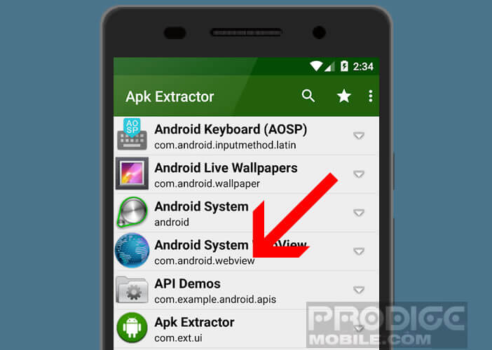 Application d’extraction APK Extractor