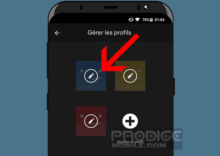 Gérer les profils de la plateforme vidéo