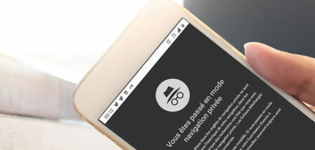 Lancer le mode de navigation privée sur le navigateur de votre mobile Android