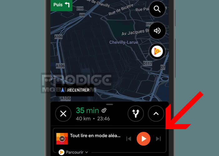 Contrôler les fonctions musicales de votre smartphone lors de votre navigation GPS