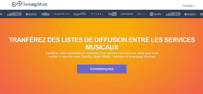 Outil pour vous aider à changer de plateforme musicale