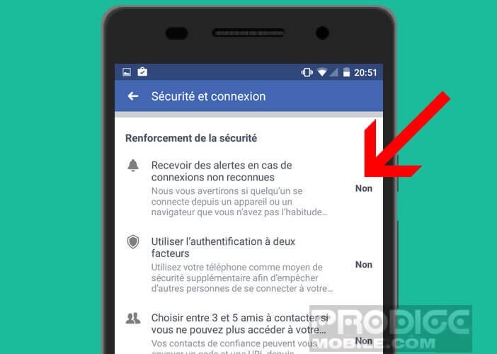 Recevoir des alertes en cas de détection de connexions non reconnues