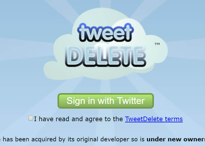 TweetDelete est un service de suppression de message