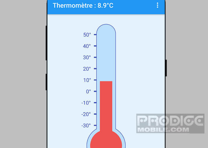Application Thermometer pour mobile