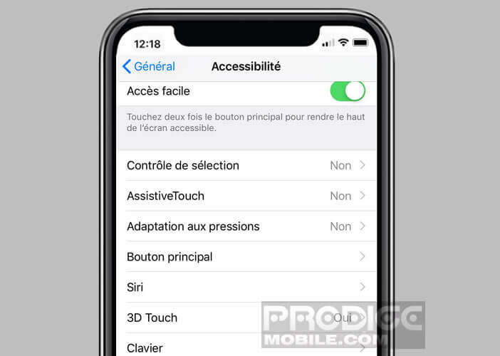 Afficher les paramètres d’accessibilité de votre smartphone