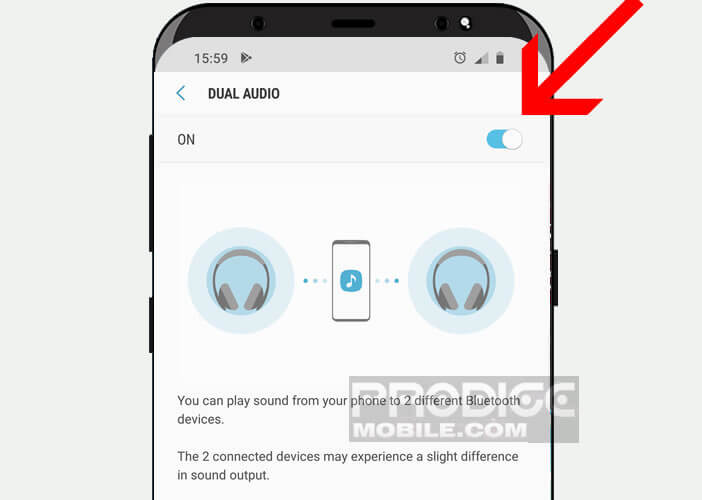 Activer l’option Dual Audi depuis les paramètres du téléphone