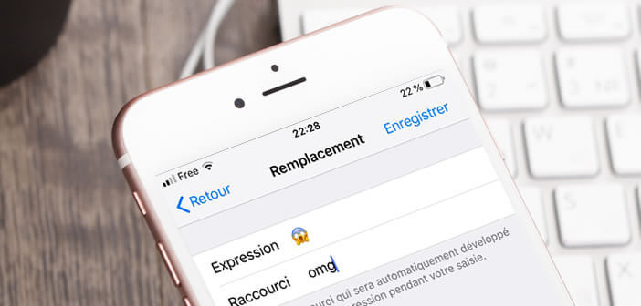 Insérer un emoji depuis un raccourci clavier d’un iPhone