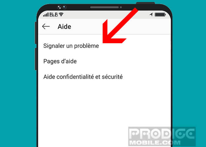 Signaler un problème à Instagram depuis l’application mobile