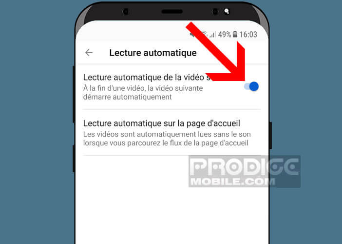 Désactiver la lecture automatique de vidéos