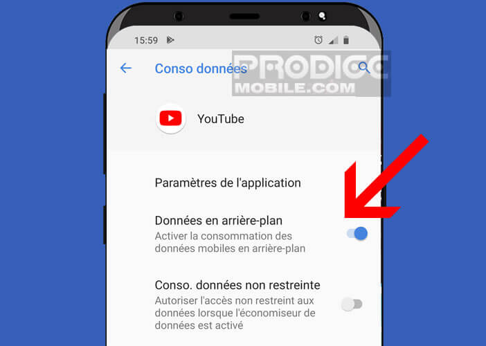 Bloquer les applis se connectant à internet en arrière-plan