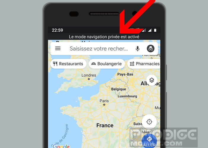 L’historique de vos données de localisation n’est pas enregistré