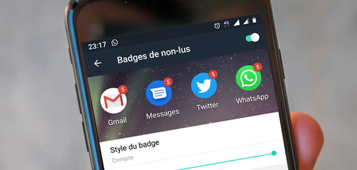 Activer l’affichage des chiffres sur les badges de notifications