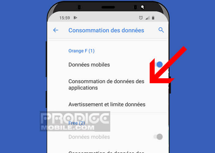 Surveiller les applications consommant le plus de données