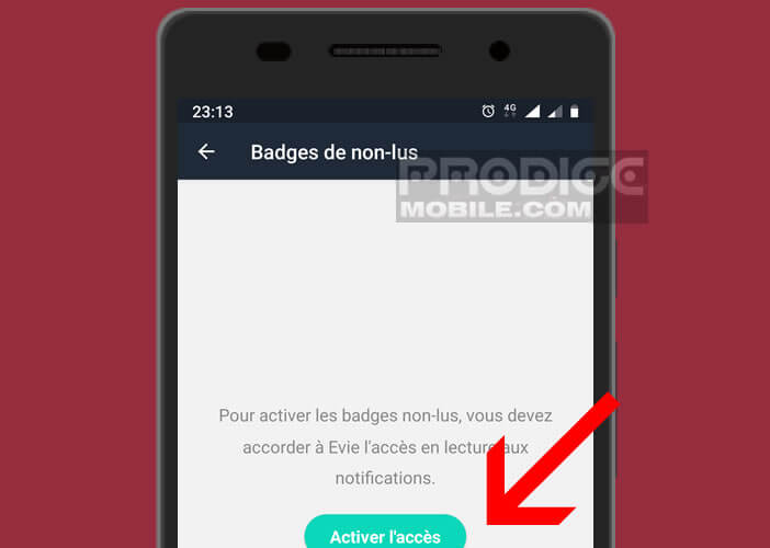 Autoriser application Evie Launcher à accéder aux paramètres Android