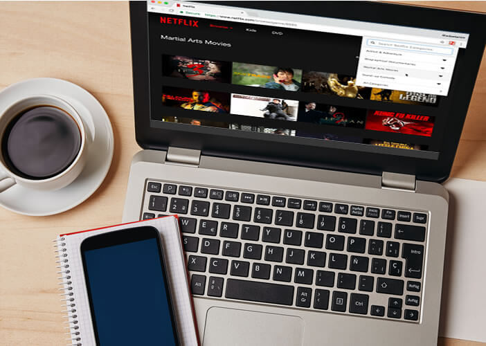 Extension pour afficher les sous-catégories de Netflix