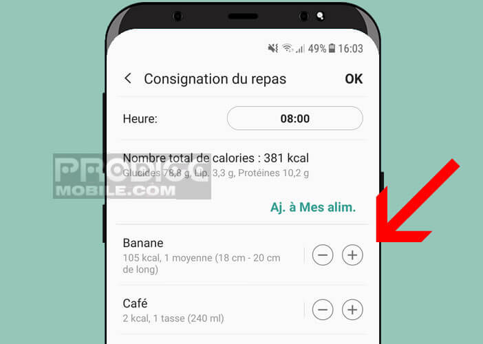 Créer des repas sains et équilibrés à l’aide de l’application