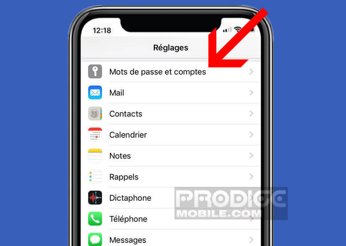 Gérer le compte Trousseau iCloud d’un smartphone Apple