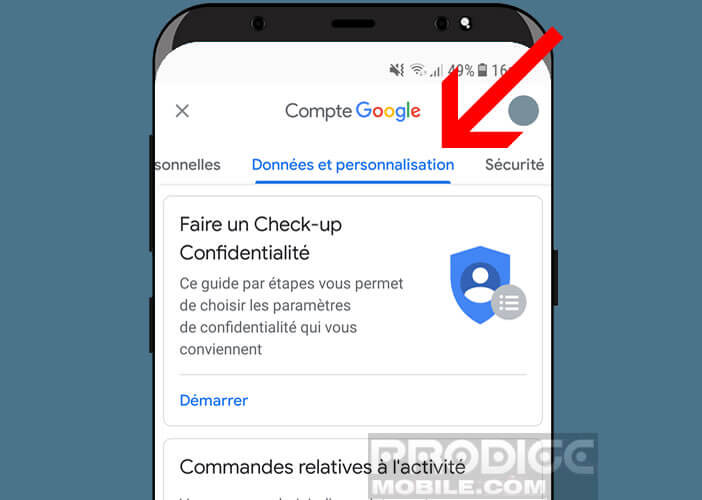 Accès aux données et personnalisation de votre compte Gmail