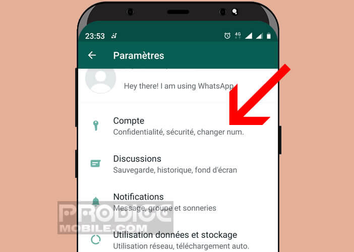 Modifier les options de confidentialité de l’application WhatsApp