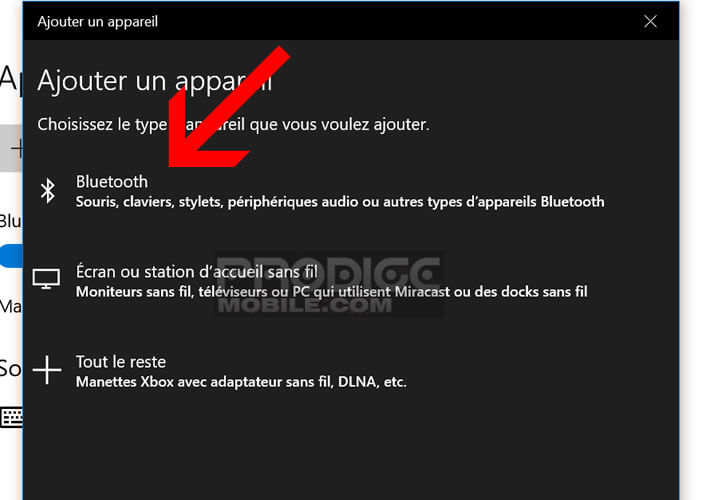 Choisir le type d’accessoire sans-fil à ajouter sur son ordinateur