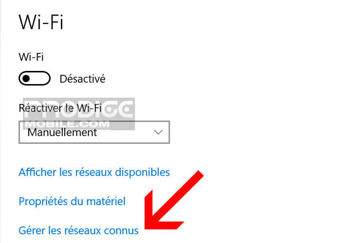 Configurer manuellement une connexion sans fil sur un PC