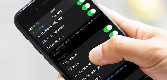 Activer la fonction saisie gestuelle du clavier de l’iPhone