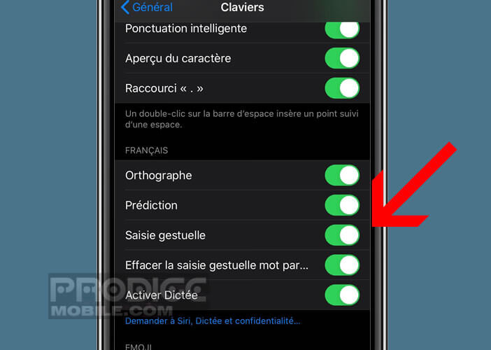 Désactiver le mode QuickPath de l’iPhone