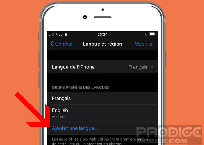 Définir plusieurs langues alternatives pour vos applications et leur ordre de préférence