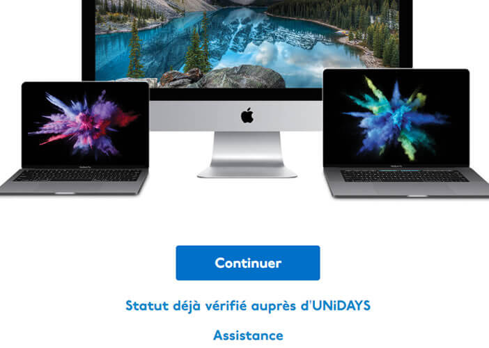 Création d’un compte Unidays pour profiter des réductions étudiantes sur le site Apple