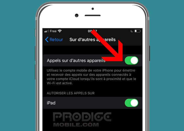 Bloquer les sonneries vers les autres appareils liés au même compte iCloud