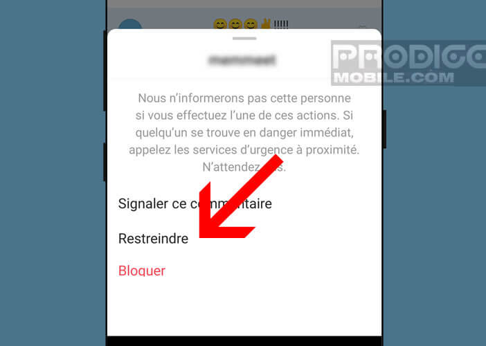 Masquer les messages insultants publiés sur une publication Instagram