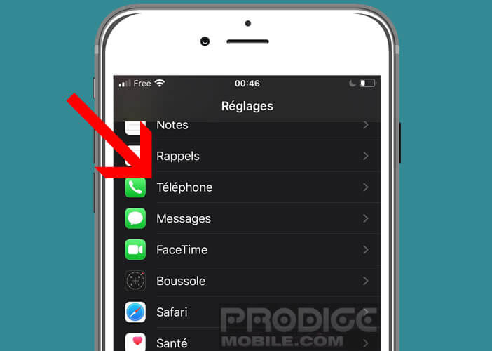 Modifier les paramètres de suivi d’appels de votre iPhone
