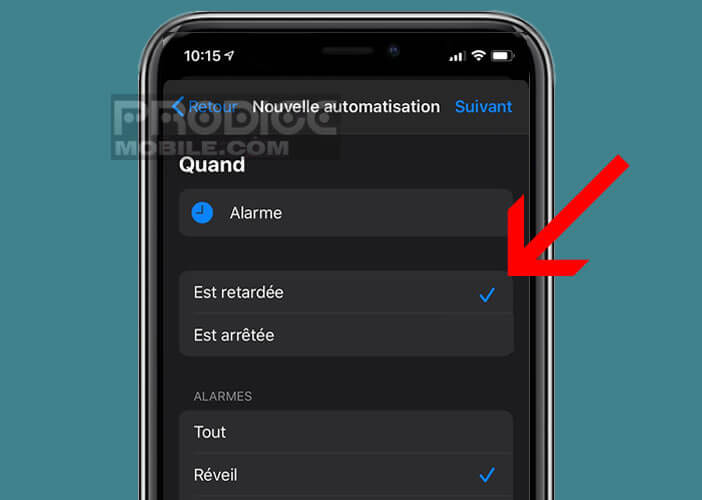 Créer une nouvelle automatisation pour votre réveil