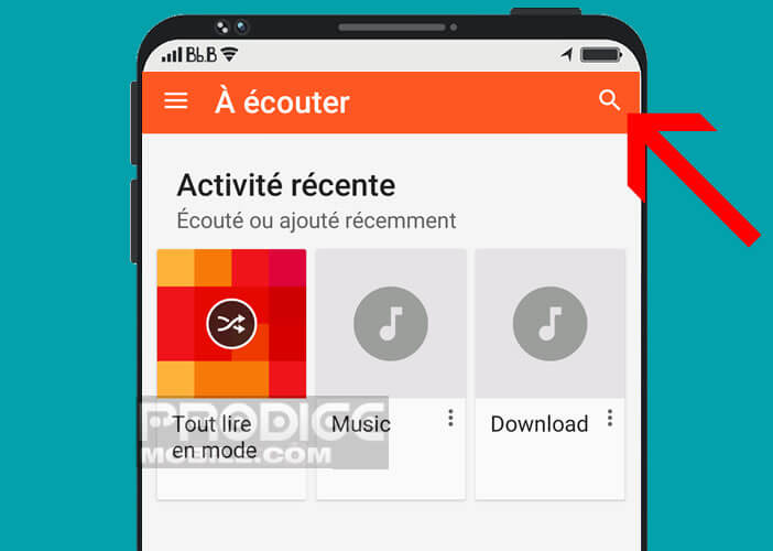 Rechercher un podcast sur l’application Google Play Music