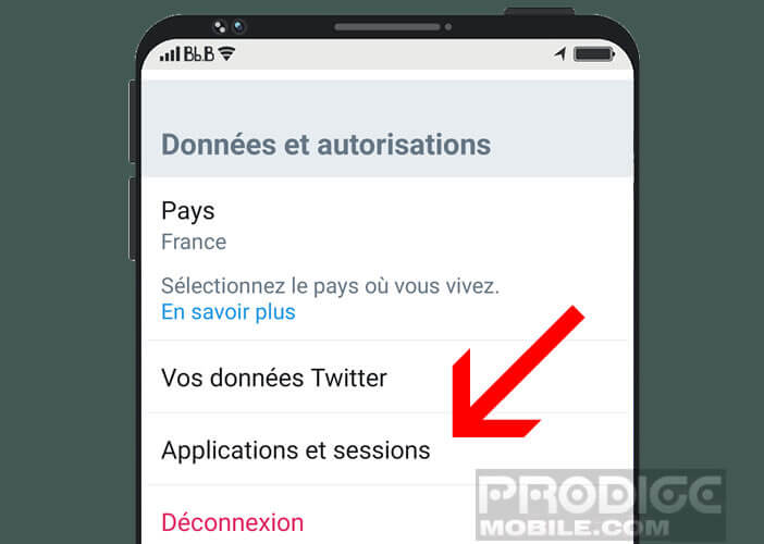 Afficher la liste des applications pouvant accéder à vos tweets