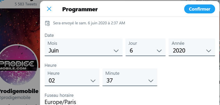 Programmer ses publications sur Twitter