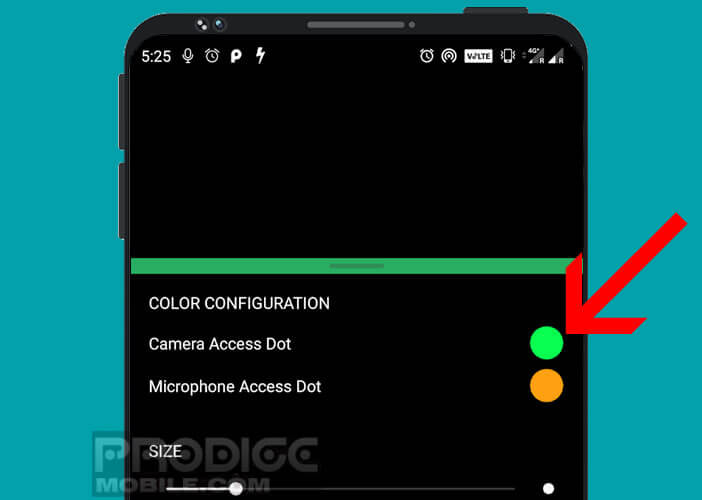 Modifier les paramètres de l’application Access Dots