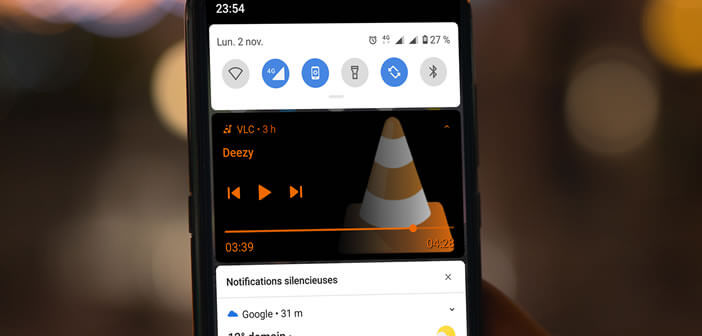 Masquer automatiquement les contrôles audio et vidéo du volet de notification