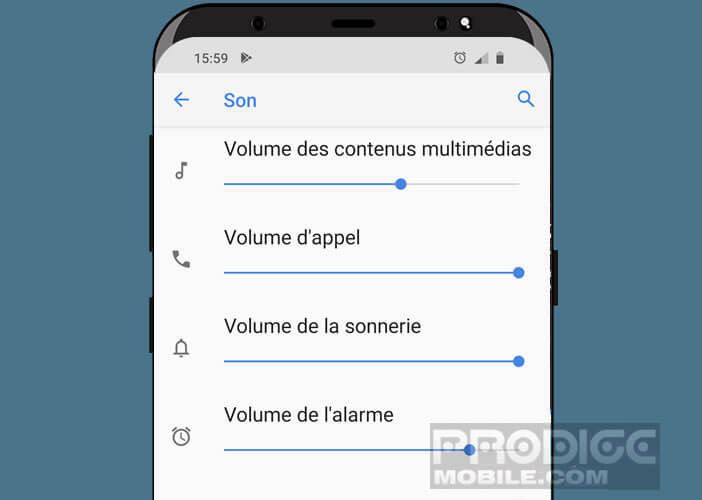 Paramétrer les réglages du volume des téléphones Android
