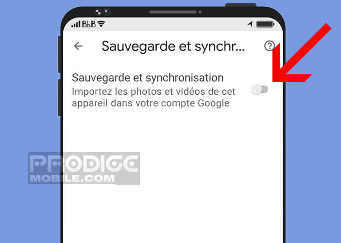 Activer le dispositif de synchronisation automatique d’images de Google Photos