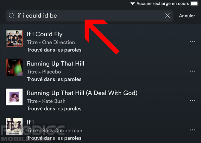 Retrouver un titre de musique à l’aide de ses paroles