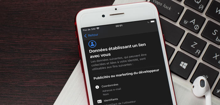 Consulter les fiches de confidentialité des applis sur votre iPhone