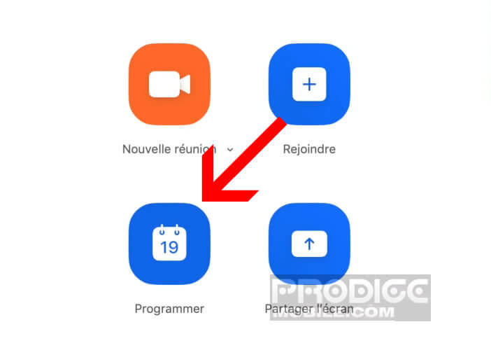 Planifier une réunion ou un appel depuis l’application Zoom