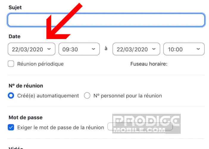 Créer une réunion pour passer outre la limite de temps