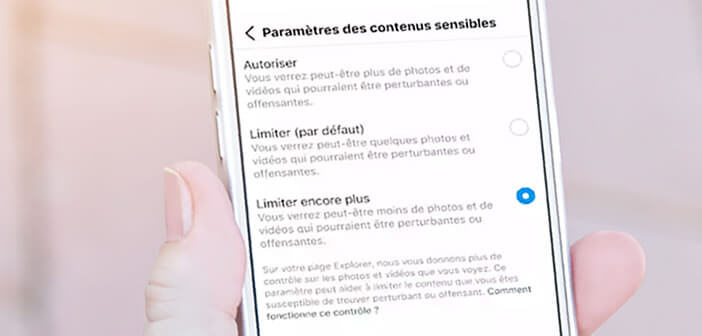 Personnaliser les paramètres de contenu sensible sur l’appli Instagram