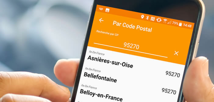 Application pour obtenir le code postal d’une ville